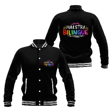 Discover Spanish Teacher quote Baseball Jackets