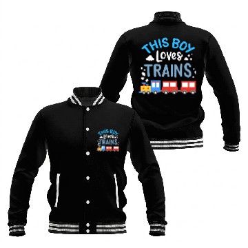 Discover Trains Train Lover Baseball Jackets
