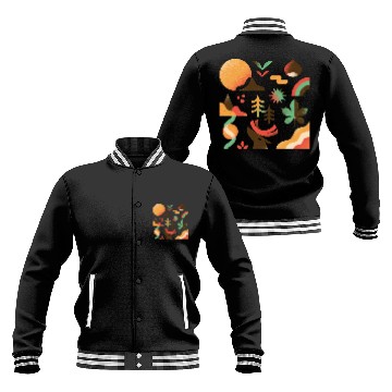 Discover Autumn Mountain Landscape Baseball Jackets