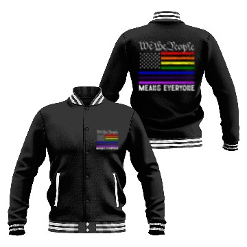 Discover We The People Means Everyone Gay Pride LGBT Flag Baseball Jackets