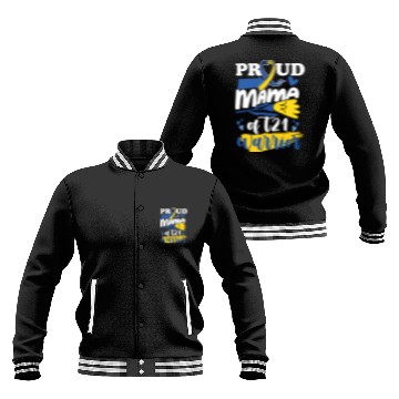Discover Proud Mom T21 World Down Syndrome Awareness Baseball Jackets