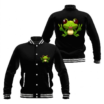 Discover Peace frog frog with peace sign Baseball Jackets
