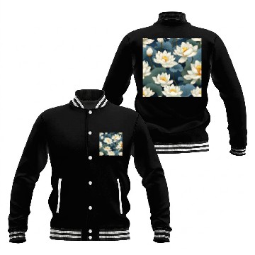 Discover Serenity Blooms: Timeless Lotus Pattern Baseball Jackets