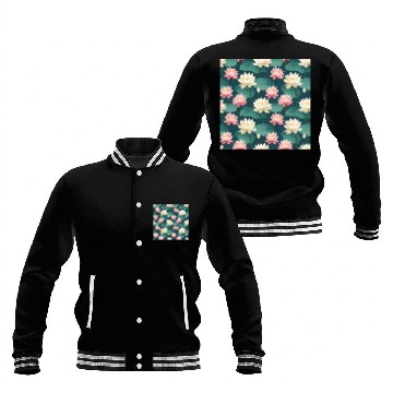 Discover Serenity Blooms: Timeless Lotus Pattern Baseball Jackets