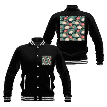 Discover Serenity Blooms: Timeless Lotus Pattern Baseball Jackets