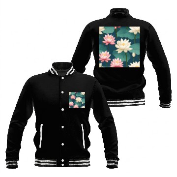 Discover Serenity Blooms: Timeless Lotus Pattern Baseball Jackets