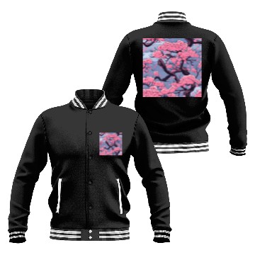Discover Anime Euphoria: Fantasy Cherry Blossom Dreamscape Baseball Jackets