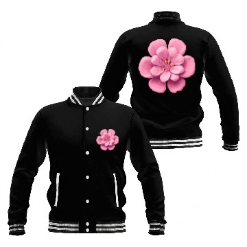 Discover Pink Sakura flower Baseball Jackets