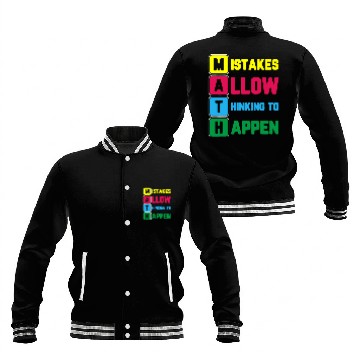 Discover Im Math Teacher Love Math Mistakes Allow Thinking Baseball Jackets