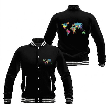 Discover Lgbt Pride Month Lgbtq World Map Baseball Jackets