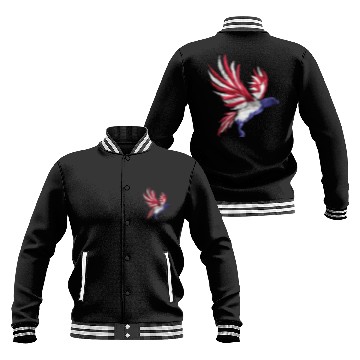 Discover Eagle In Colors Of Us Flag Patriotic Distressed Baseball Jackets
