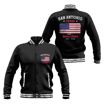 Discover San Antonio Texas est 1718 Design for proud San Baseball Jackets