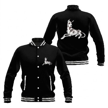Discover Dog Great Dane Harlequin Baseball Jackets