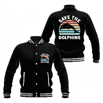 Discover Save The Dolphins Baseball Jackets