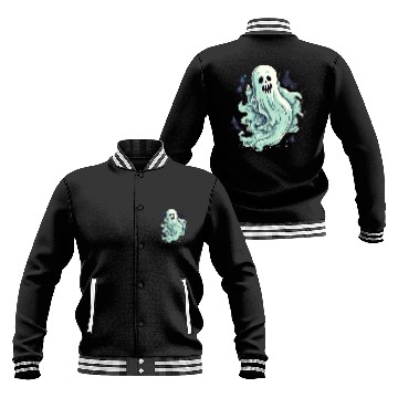 Discover Eerie Halloween Ghoul, Spooky Season Delight 13 Baseball Jackets