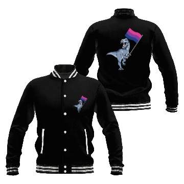 Discover Bisexual Flag Dinosaur Bi Pride Lgbt Nonbinary Gay Baseball Jackets