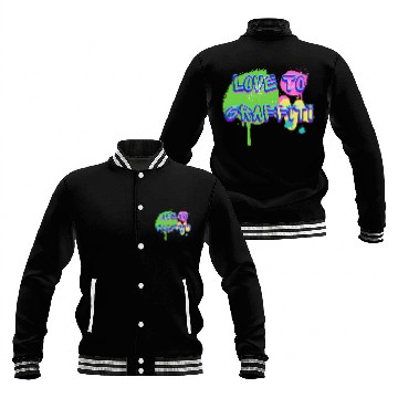 Discover Love to graffiti, street art Baseball Jackets