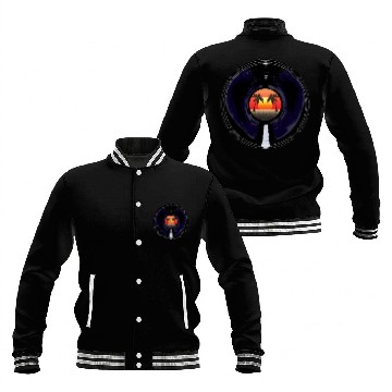 Discover Sunset Vinyl Records Baseball Jackets
