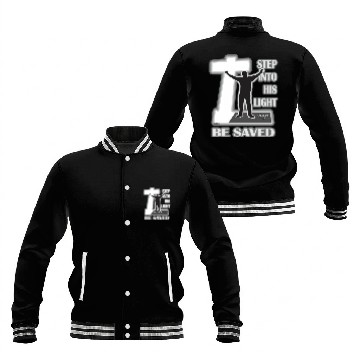 Discover Step Into His Light And Be Saved Bible Inspired Baseball Jackets