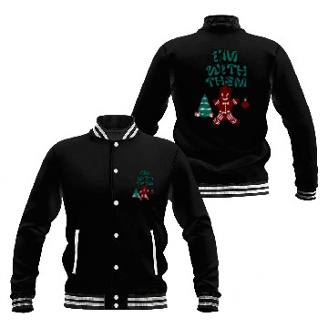 Discover "Im with them" Gingerbread design Baseball Jackets