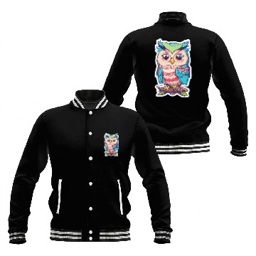 Discover Owl Kawaii Baseball Jackets