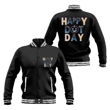 Discover Happy dot day pumpkin polka dot Baseball Jackets
