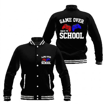 Discover Game Over Back To School Gamer Back To School Baseball Jackets