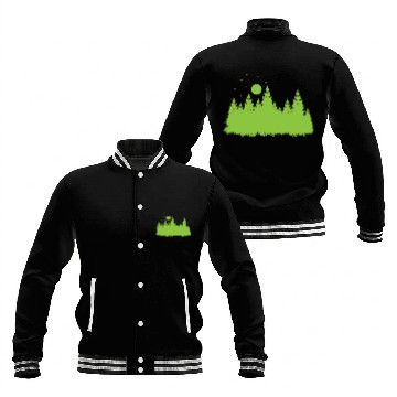 Discover Forest with Leaves in Environment Baseball Jackets