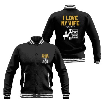 Discover I Love My Wife Baking Pastry Chef Baker Bread Baseball Jackets