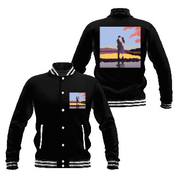Discover Romantic couple dance with sakura flowers Baseball Jackets