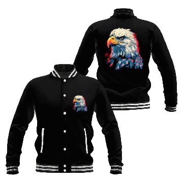 Discover Patriotic American Eagle 1980s Baseball Jackets