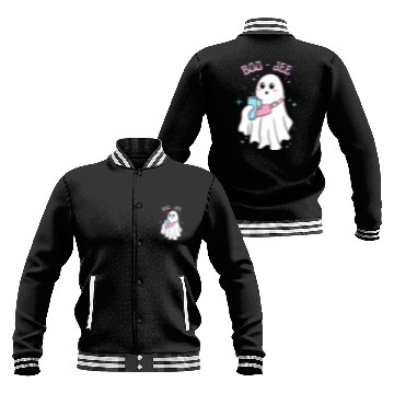 Discover BOO-JEE Spooky Cute Ghost Halloween Costume Design Baseball Jackets