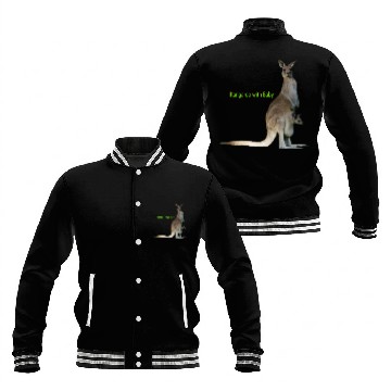 Discover baby with kangaroo Baseball Jackets