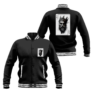 Discover King Gothic Poker Card Game Horror Creepy Baseball Jackets