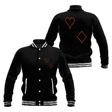 Discover Playing Card Poker Baseball Jackets