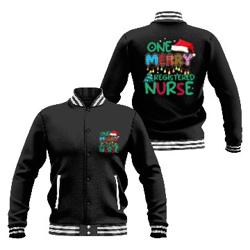Discover One Merry Registered Nurse Christmas Baseball Jackets