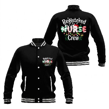Discover Registered Nurse Crew Christmas day funny Register Baseball Jackets