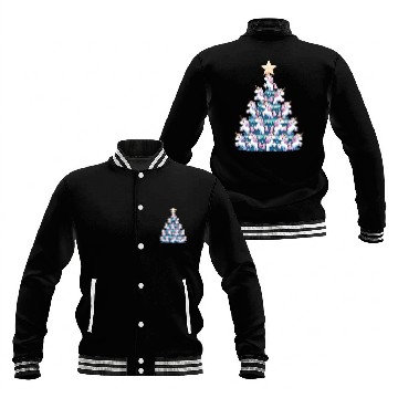 Discover Unicorn Christmas Tree Design Baseball Jackets