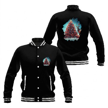 Discover Christmas tree Christmas Reindeer Baseball Jackets