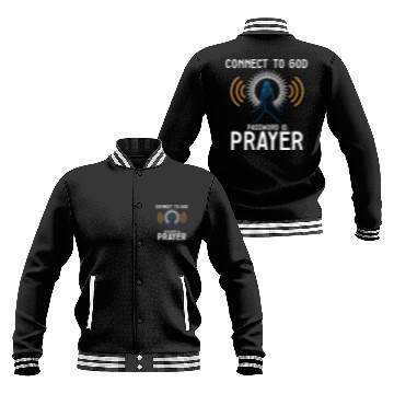 Discover Connect to God I Love Jesus Believer Worship Baseball Jackets