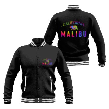 Discover Malibu California Bicycle Club In a Tie Dye Design Baseball Jackets