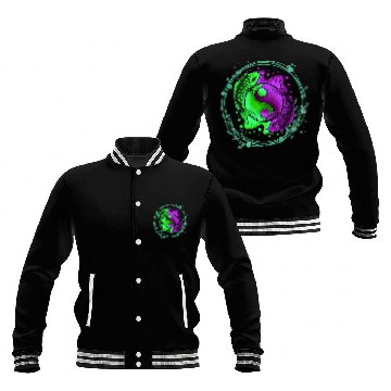 Discover Yin Yang Yoga Japanese Koi Fish Baseball Jackets