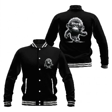 Discover Gorilla With Sunglasses Baseball Jackets