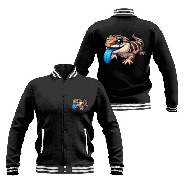 Discover Lizard Collector Reptile Lover Blue Tongue Skink Baseball Jackets