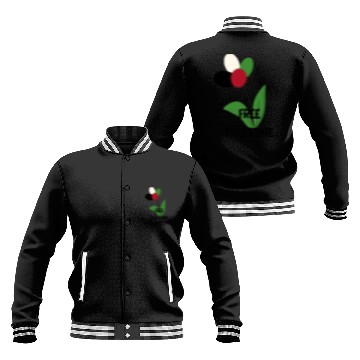 Discover Free Palestine,Flag-colored rose ,watermelon color Baseball Jackets
