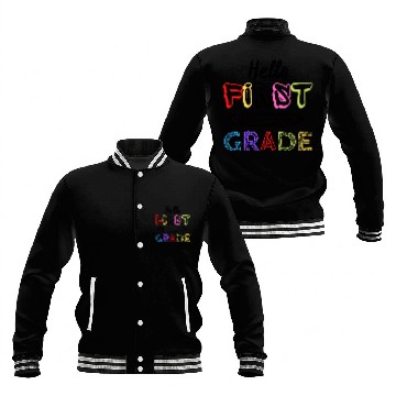 Discover Hello First Grade Back To School Baseball Jackets