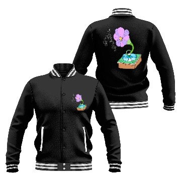 Discover Music Blossom Floreal Surreal Music Lover Design Baseball Jackets