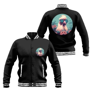 Discover Chicken Lovers Retro 80s 90s Style Baseball Jackets