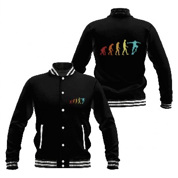 Discover Skateboard Evolution Skaterboy Skateboardkid Baseball Jackets