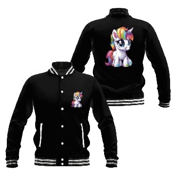 Discover Baby Rainbow Unicorn Baseball Jackets